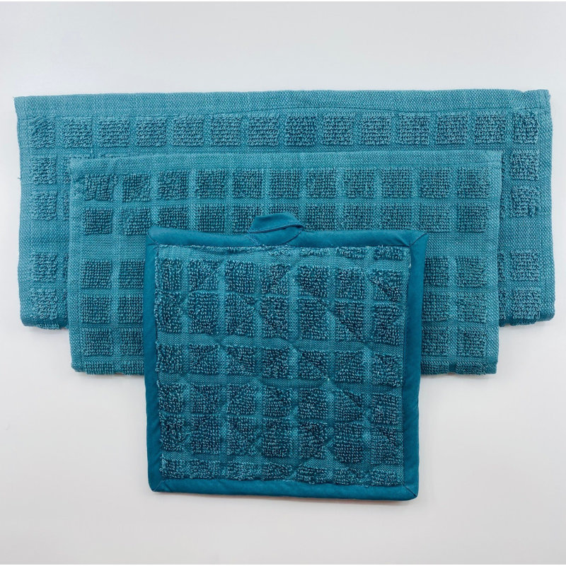 Kitchen Ensemble Collection - Pot Holder / Pot Holder 7.50"x7.50" 12 Pk By Rifz, Hunter Green