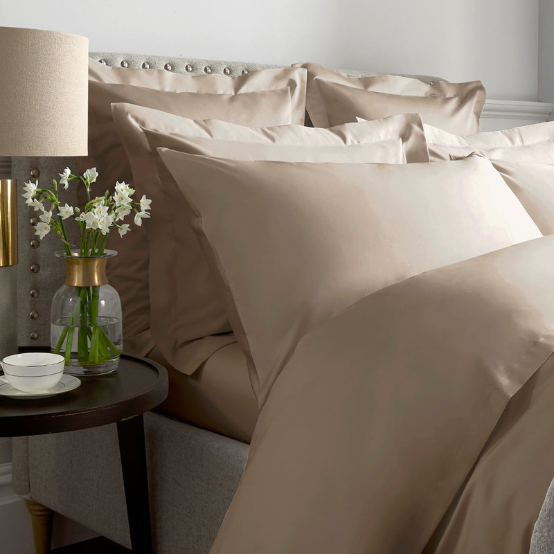 1000 Thread Count Superking Sateen Pillowcase, Flax