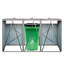 Remise à poubelle en métal de couleur grise - pour ranger 3 poubelles