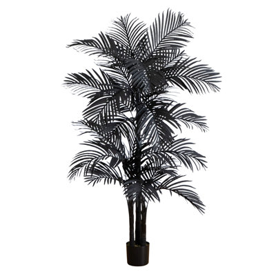 6Ft. Artificial Halloween Black Golden Cane Tree