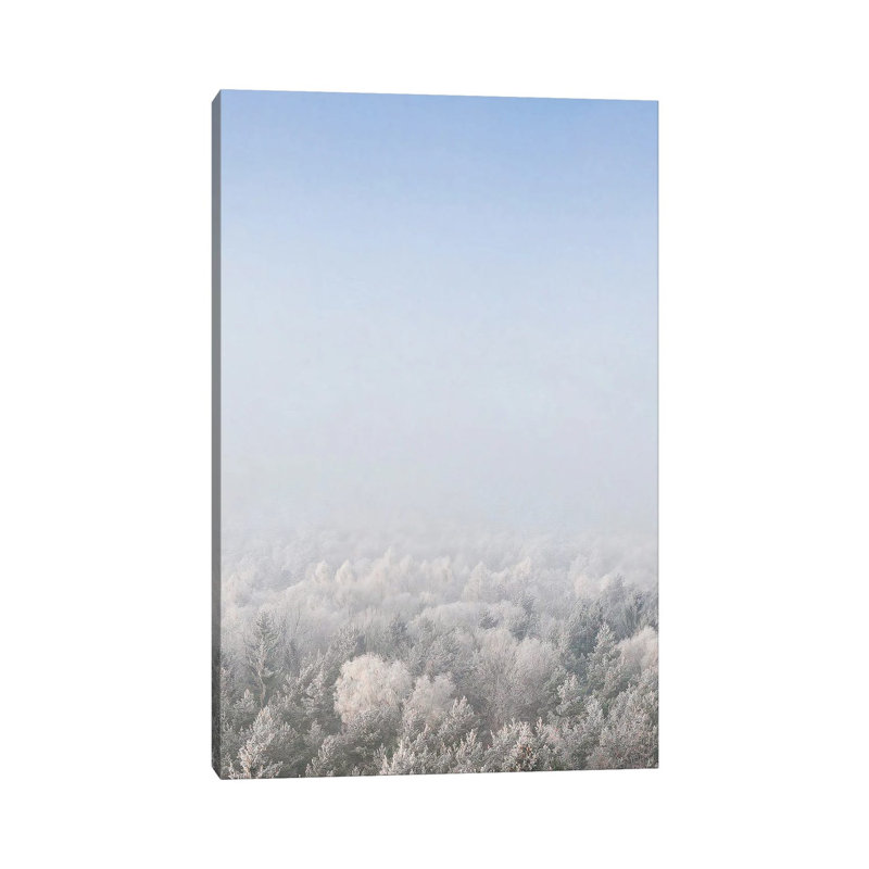 Snow Forest From The Sky by Seven Trees Design - No Frame Gallery-Wrapped Canvas Giclée on Canvas, 66.04 cm H x 45.72 cm W
