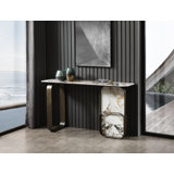 55'' Marble Top Console Table