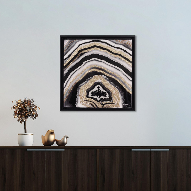 Noir Adore Geode, 25" H x 25" W