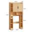 Armoire de rangement en rotin au-dessus de la toilette style campagnard
