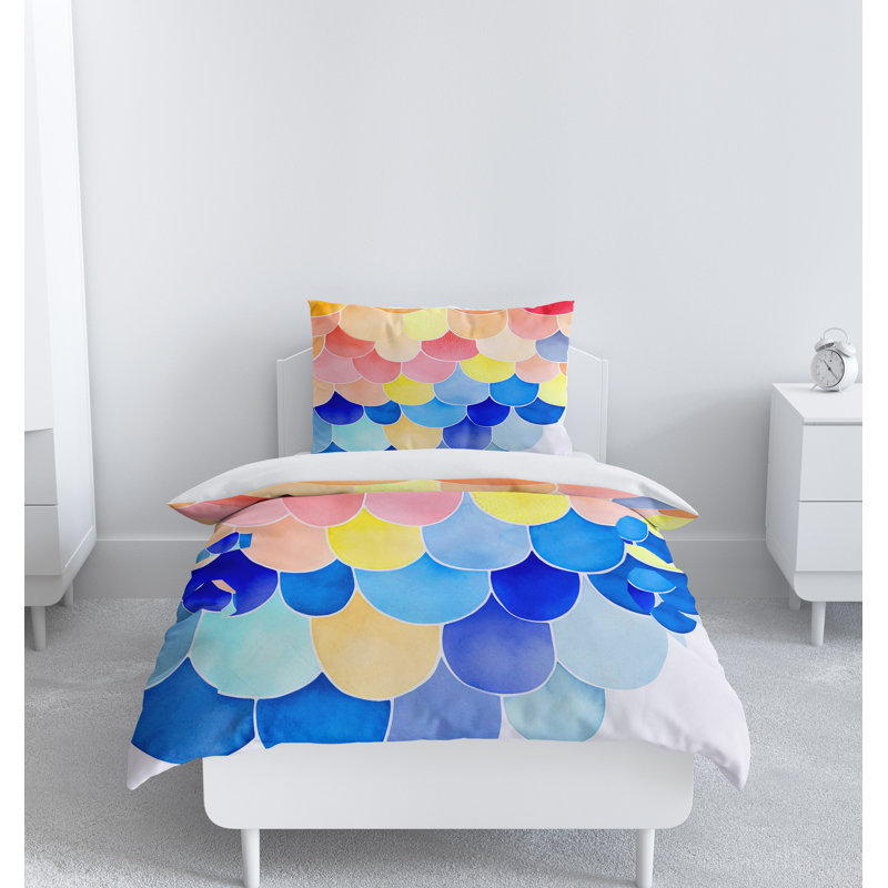 Geometric Shapes Duvet Cover, King Duvet Cover + 2 King Shams