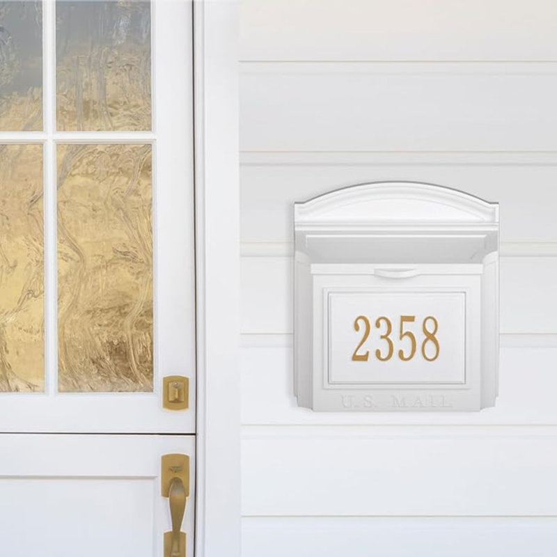 Locking Wall Mounted Mailbox, Yes, White