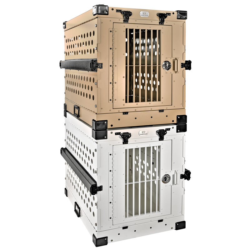 Large Beige Heavy Duty Collapsible Airline Approved Dog Crate