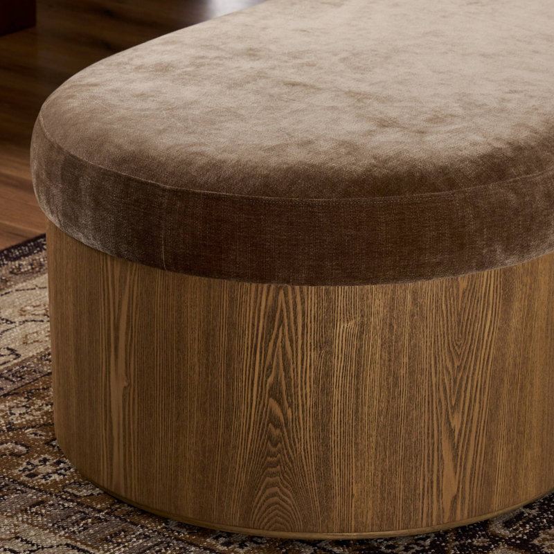 CELESTE Upholstered Bench, Brown