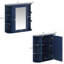 Armoire de rangement murale de salle de bain avec miroir, armoire à pharmacie avec tablette en bois réglable et portes, armoires de rangement montées avec 6 tablettes ouvertes-882272010