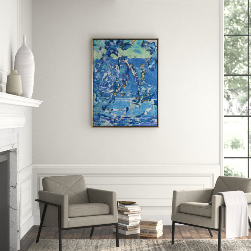 Blue Dreams II Painting, 60" H x 48" W x 2.25" D