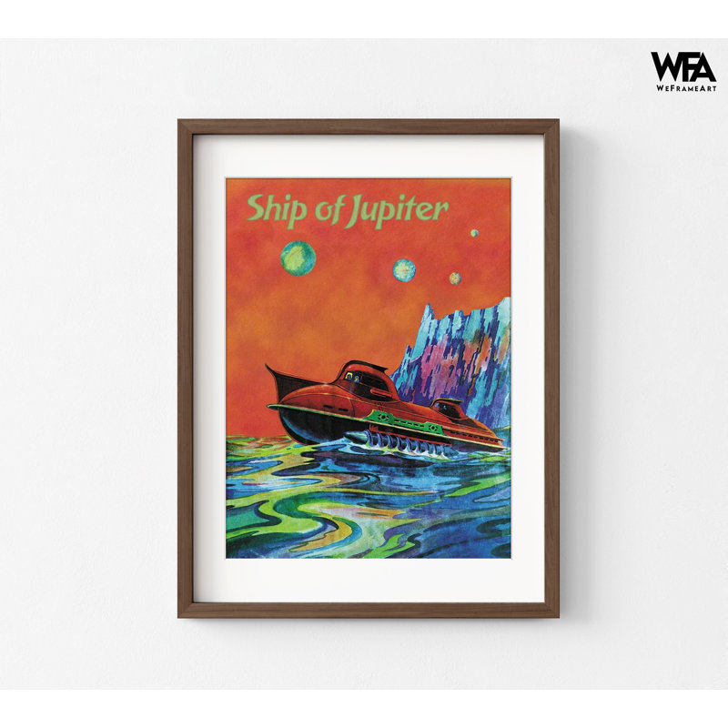 Reproduction d'affiche Old School Jupiter, art mural espace profond, idée de cadeau rétro amoureux de la NASA, cadeau d'anniversaire amoureux de science-fiction, art de magasin de science-fiction rétro