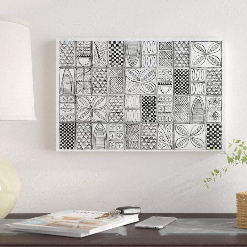 « patterns of the amazon b&w i », impression sur toile, H 18 po x l 26 po x P 1,5 po