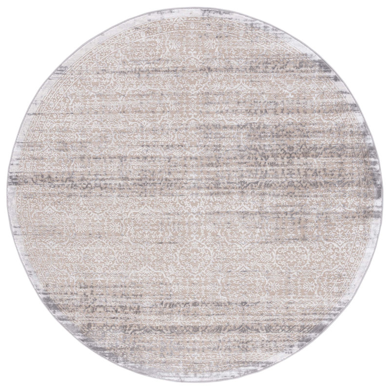 Amelia Performance Geometric Rug, Round 6'7"