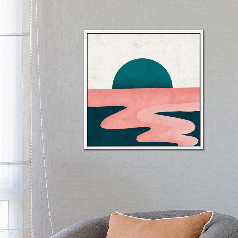 Sol by Reyna Noriega - Print on Canvas, 66.04 cm H x 66.04 cm W, White Framed