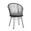 Chaise, 2 pièces avec 2 coussins, gris