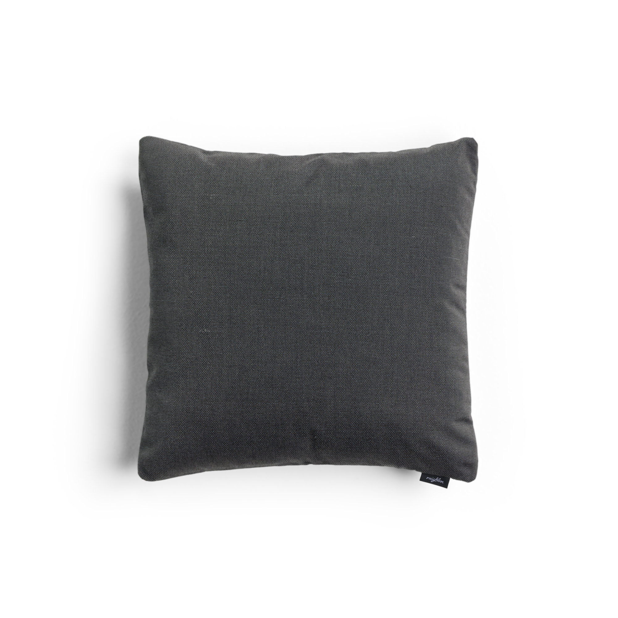 Crosshatch Sunbrella® Indoor/Outdoor Throw Pillow, Charcoal, Square, 20"H x 20"W