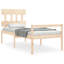 Lutricia EU Single - 90 X 200 Cm Solid Wood Bed