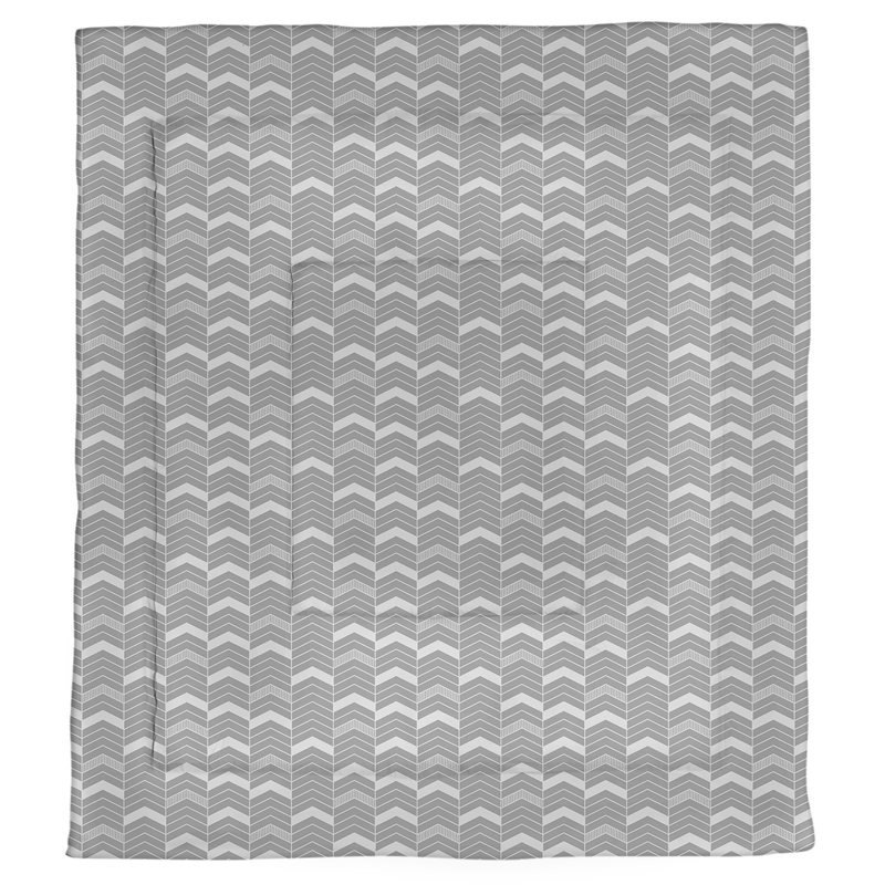 Édredon réversible en microfibre Rhonda Cheval, Édredon simple, Gris