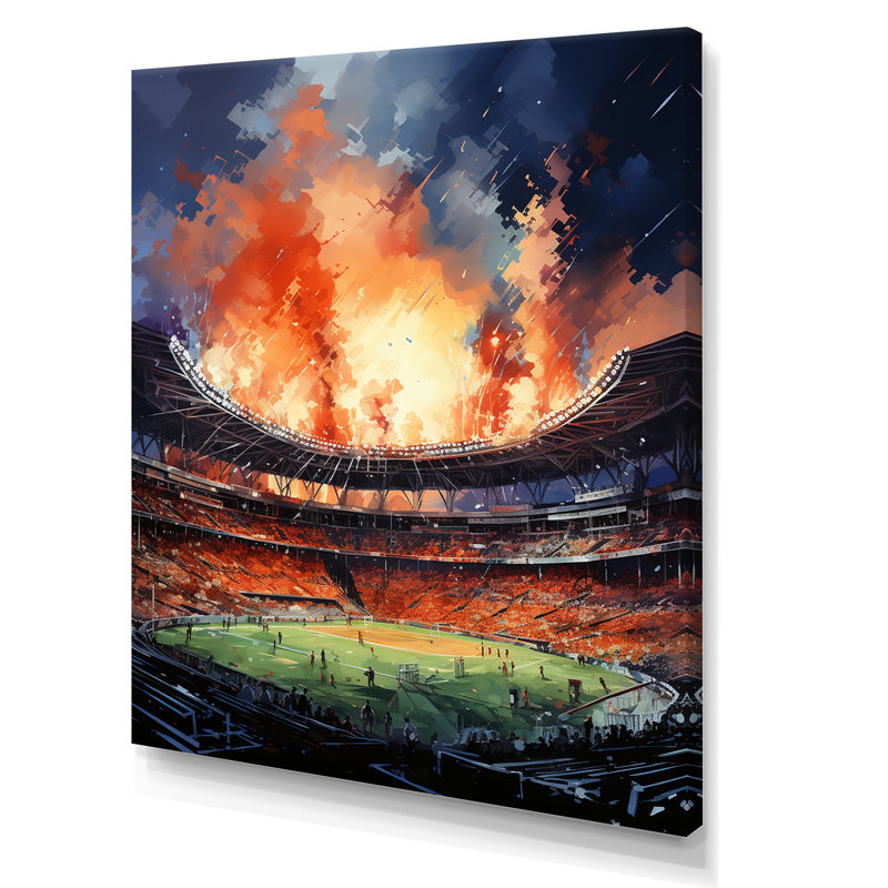 Décoration murale Sport Stadium In Spotlight IV - Cityscapes, H 20 po x l 12 po x P 1 po, Toile tendue
