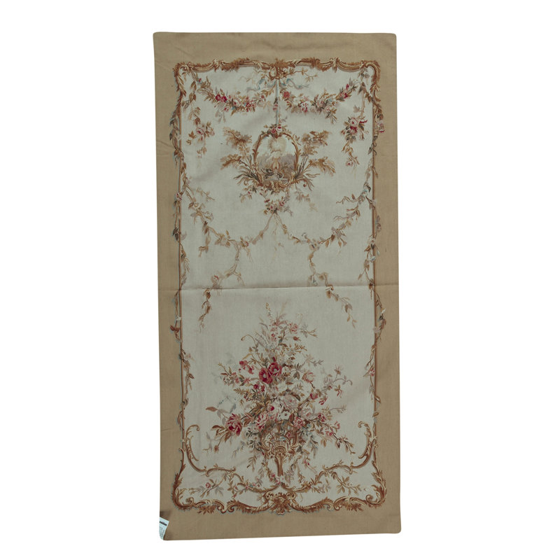 Tapis ivoire et beige noué à la main de haute qualité