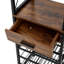 Corner Unit Wine Bottle & Glass Rack Brown