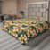 Drap plat à motif floral bohème Ambesonne