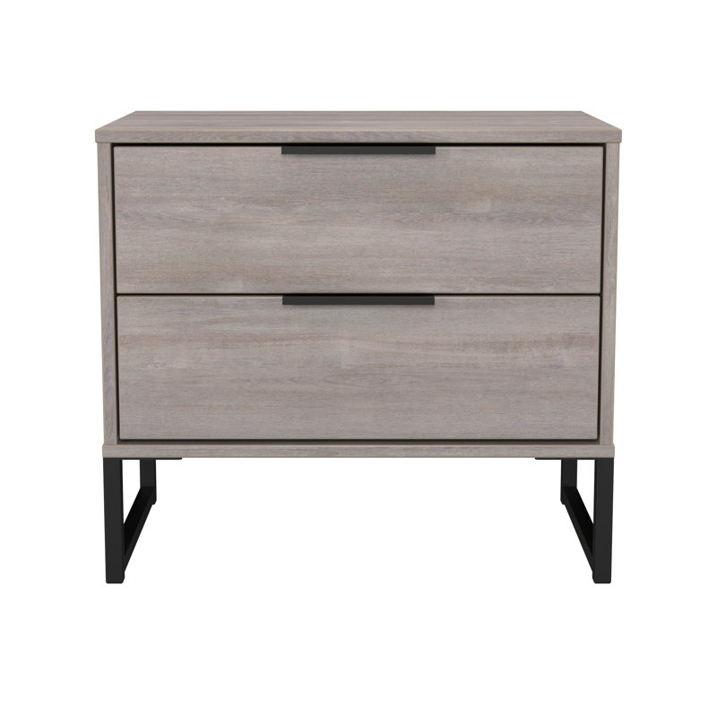 Bisceglia End Table, Grey/Black