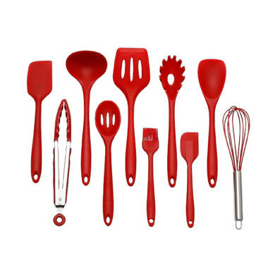 Aybloom Silicone Kitchen Utensils Set - 10 Pieces Multicolor Silicone Heat Resistant Non-Stick Kitchen Cooking Tools