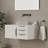 Modern 48" Solid Surface Bathroom Vanity Top for Vessel Sink - White