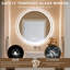 Miroir de salle de bain rond à DEL avec éclairage à DEL, anti-buée et à intensité variable de 3 couleurs, miroir mural avec homologation UL Rohs ETL et garantie de 3 ans-1051535671
