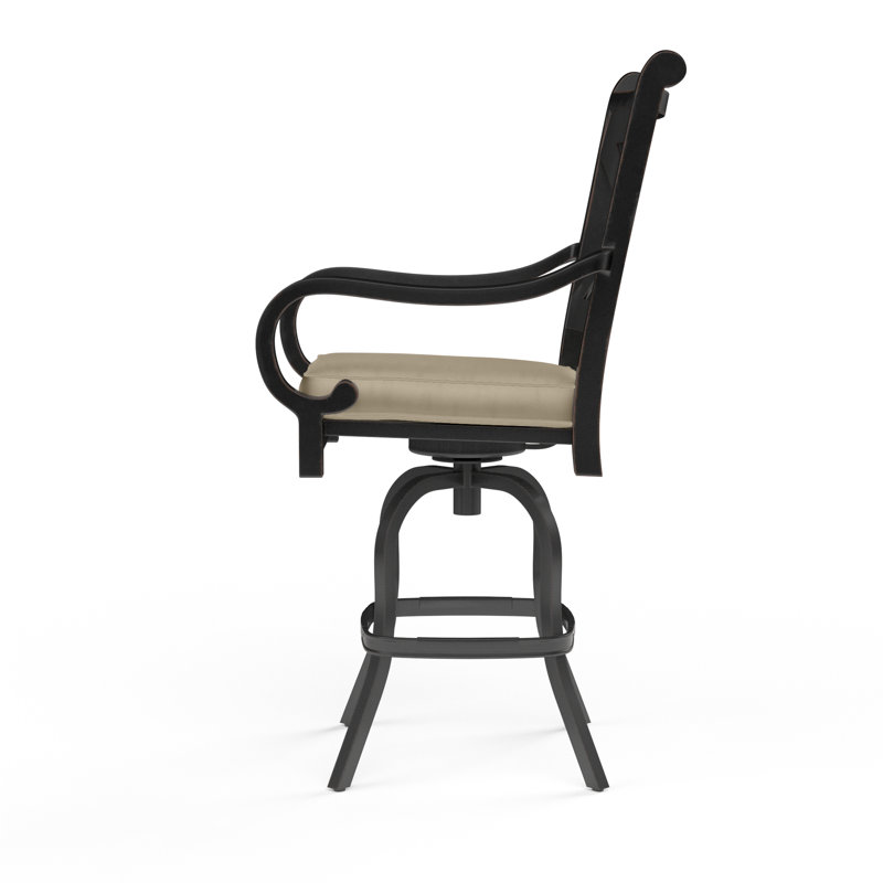 Monterey Outdoor Swivel Bar Stool, Canvas Henna Sunbrella®, Bar Stool (30" Seat Height)