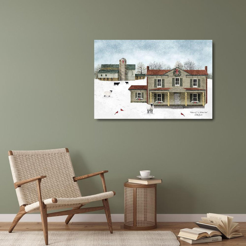 «The Holiday Aisle® Jacobs», art sur toile tendue par Billy Gallery: Winter at J.H. Williams Farm, H 28 po x l 40 po