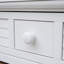 Table de chevet 3 tiroirs en blanc blanc