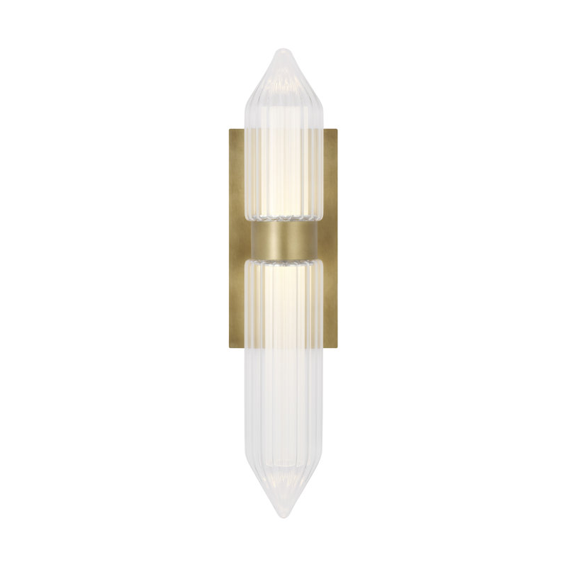 Langston 1 - Light LED Armed Sconce, Plated Brass