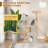49'' Tall Wooden Cat Tree Solid Wood Cat Tower w/ Jute Scratching Posts