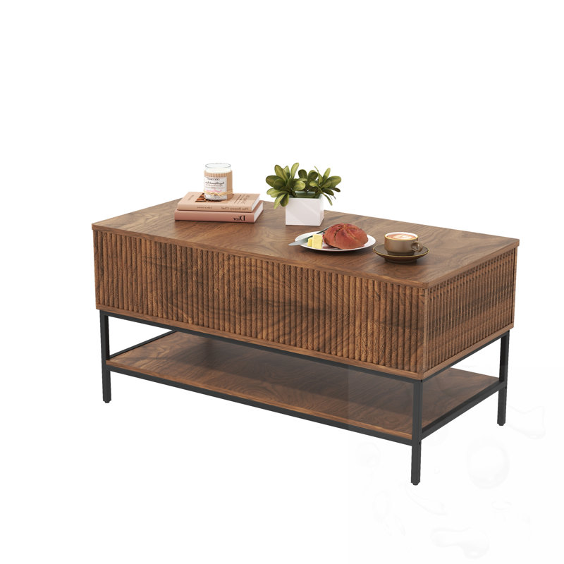 Lift Top Rectangle Coffee Table With Storage