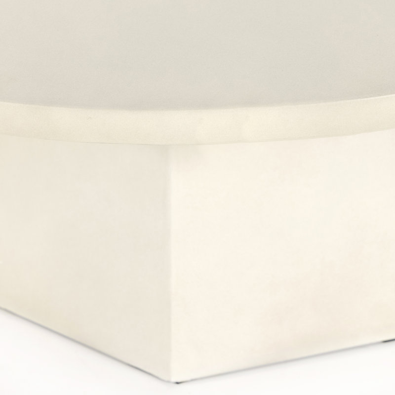 Bowman Outdoor Round Coffee Table, White