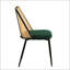 Ensemble de 2 chaises de salle à manger en rotin vert
