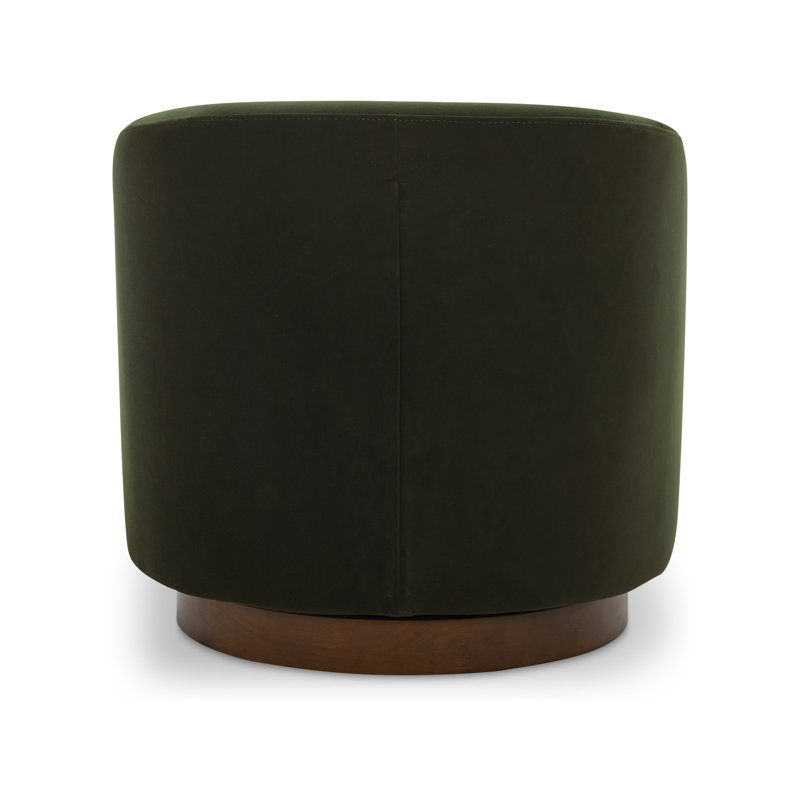 OSCY SWIVEL CHAIR VEGAN SHEARLING WHITE, Dark Green
