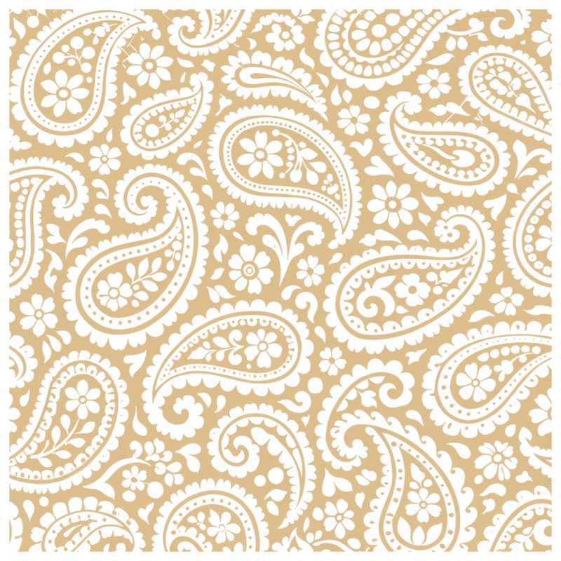 Édredon beige à motif cachemire, Lit simple