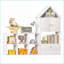 Kids Bookshelf, House-Shaped Versatile Storage for Books/Toys, Adjustable Placement, Easy Assembly | White | MDF