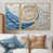 Toile avec cadre flottant or