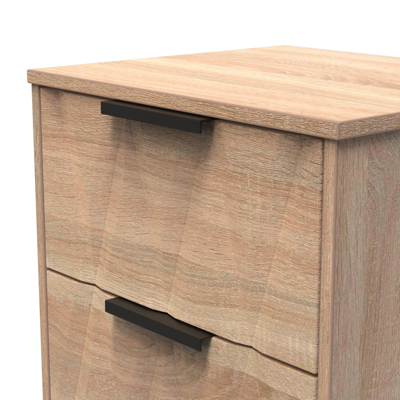 Las Vegas 45cm W Manufactured Wood Bedside Table, Bardolino Oak