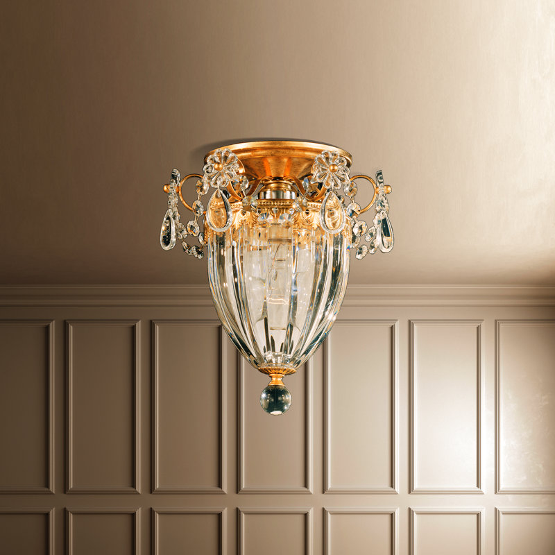 Bagatelle 1 - Light Semi Flush Mount, French Gold, Heritage Handcut