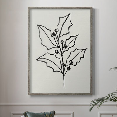 «Evergreen Ink I», reproduction encadrée - bois massif