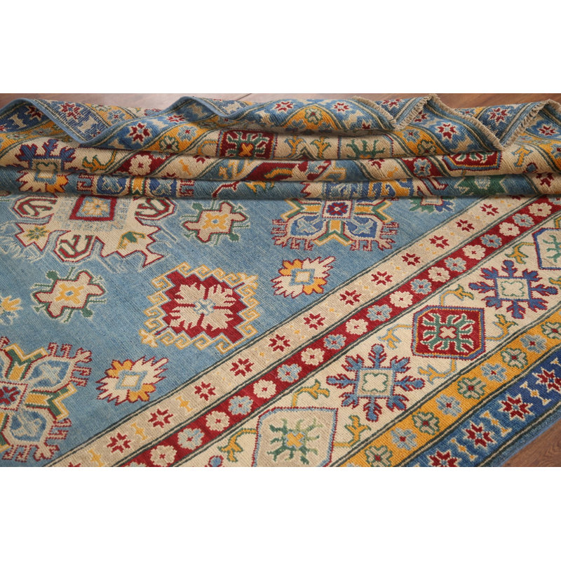 Tapis bleu clair clair du sud-ouest Kazak