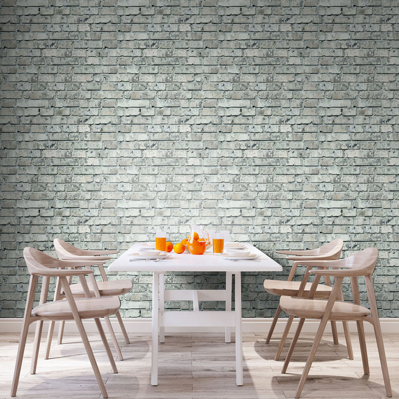 Panneau de papier peint amovible en briques Cuvier, L 126 po x l 24 po