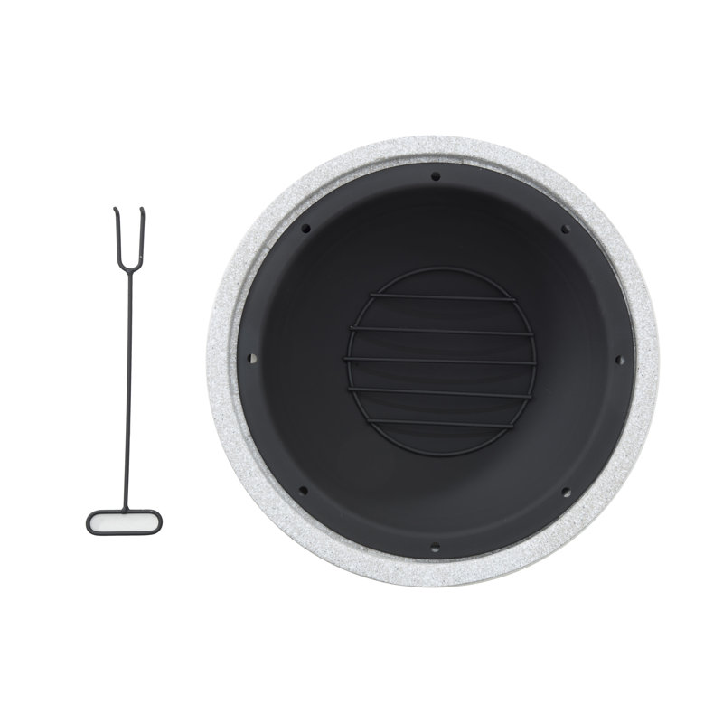 Cooleemee Round Magnesium Oxide Wood Burning Smokeless Fire Pit