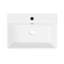 Lavabo de salle de bain console en céramique rectangulaire à trou unique 24 po avec trop-plein-104737969
