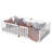 Twin Size Floor Bed with High Fence Railings, Rubber Wood Kids Floor Bed with Safety Guardrails, 6 Slats, No Door,White-204681979